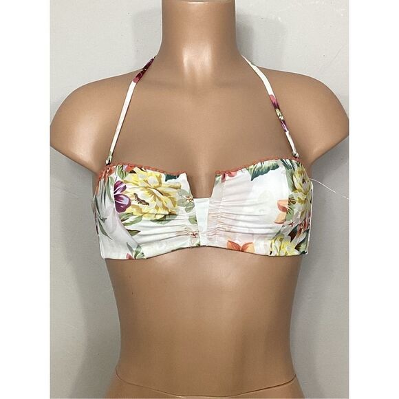 New. Isabella Rose floral bandeau bikini top. Retails $80. Small - Picture 2 of 8